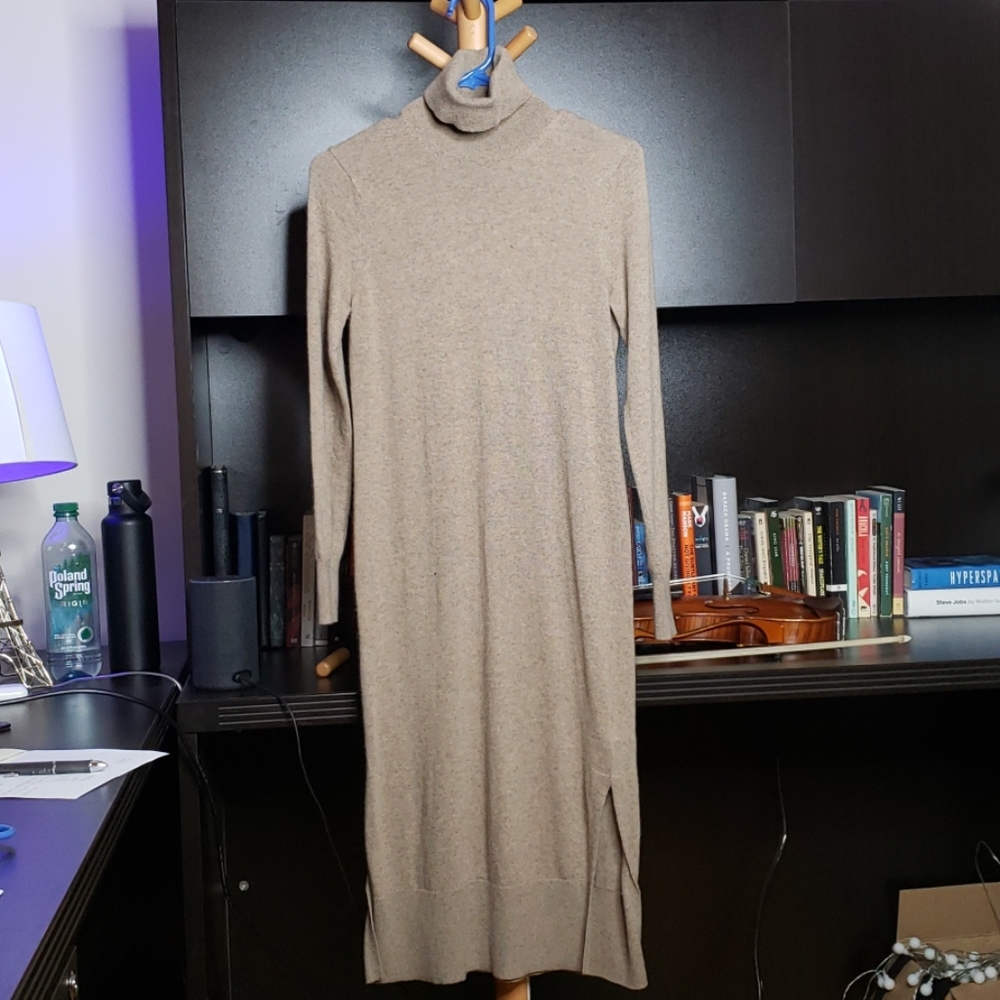NWOT Tan Banana Republic Italian Turtleneck Dress